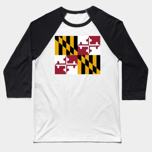 Maryland flag Baseball T-Shirt
